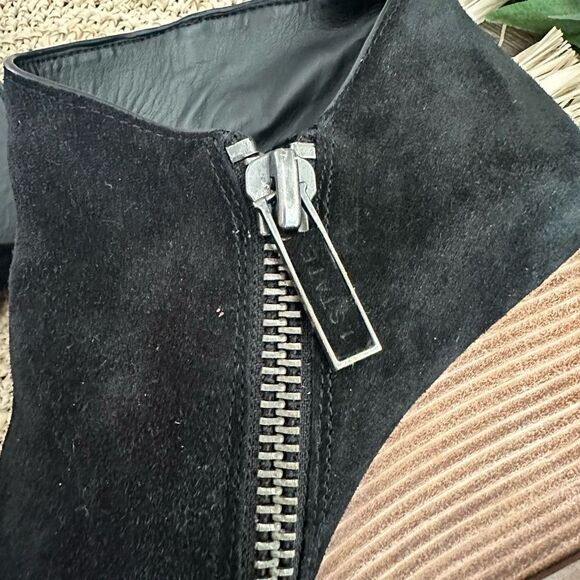 1. State Kaleb Wedge Womens Anke Bootie Black  Suede Low Cut Wedge Bootie 9M/40 - Picture 3 of 10